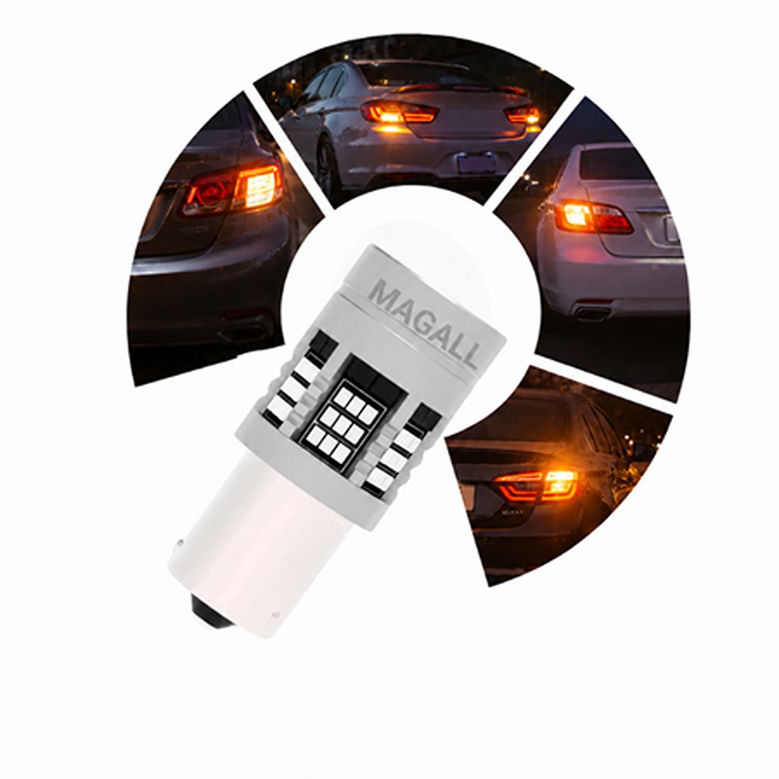 magall fan can py21w bau15s zielona led do kierunkowskazow usa